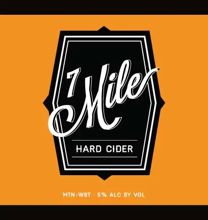 Mountain West Hard Cider 7 Mile Hard Cider