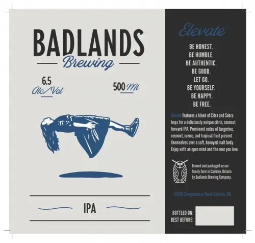 Badlands Brewing Company Elevate IPA