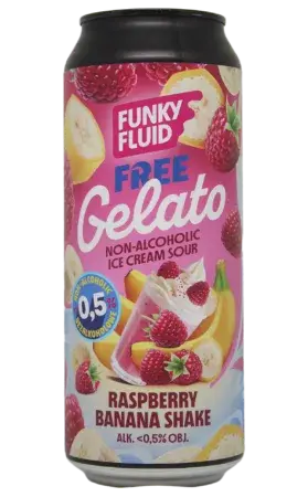 Funky Fluid Free Gelato: Raspberry Banana Shake
