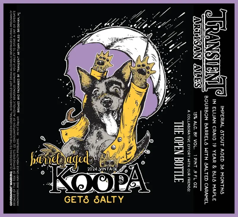 Transient Artisan Ales Barrel Aged Koopa Gets Salty