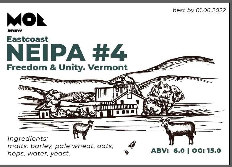M.O.B. Brew Eastcoast NEIPA #4.Freedom & Unity. Vermont