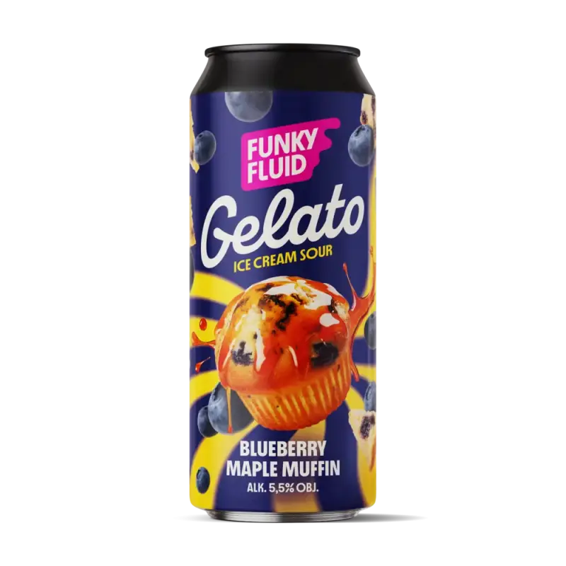 Funky Fluid Gelato: Blueberry Maple Muffin