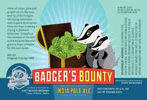 Daft Badger Brewing Badgers Bounty IPA