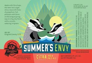 Daft Badger Brewing Summer's Envy
