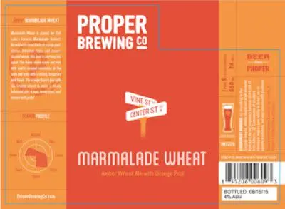 Proper Brewing Company Marmalade Wheat