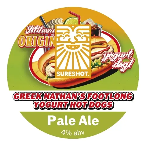 Sureshot Brewing Company Greek Nathan's Footlong Yogurt Hot Dogs