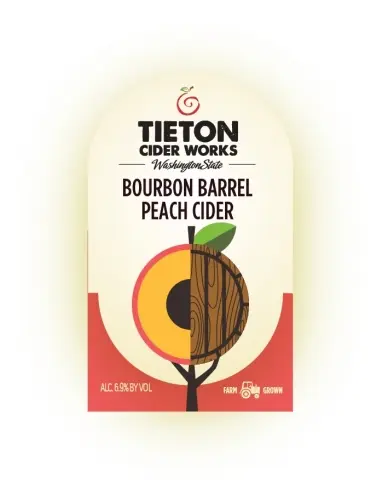 Tieton Cider Works Peach Cider - Borurbon Barrel