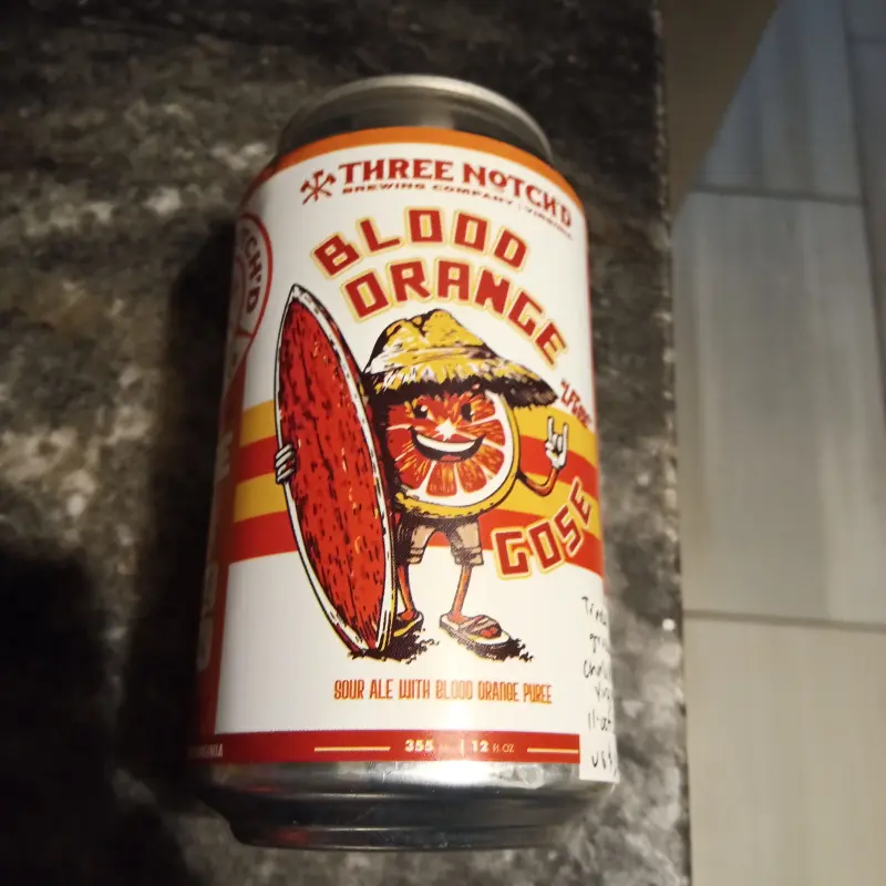 Three Notch'd Brewing Company Blood Orange Gose