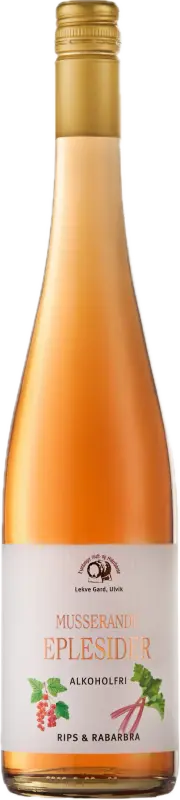 Hardanger Saft- og Siderfabrikk Musserande Eplesider Alkoholfri - Rips & Rabarbra
