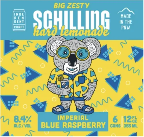 Schilling Cider Big Zesty Imperial Blue Raspberry Lemonade