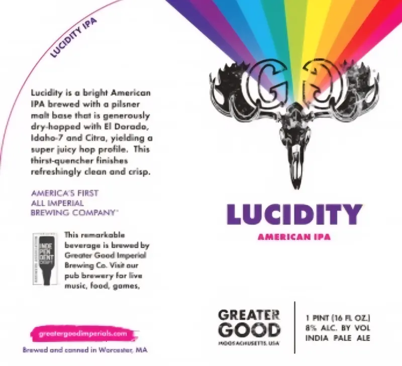 Greater Good Imperial Brewing Company Lucidity