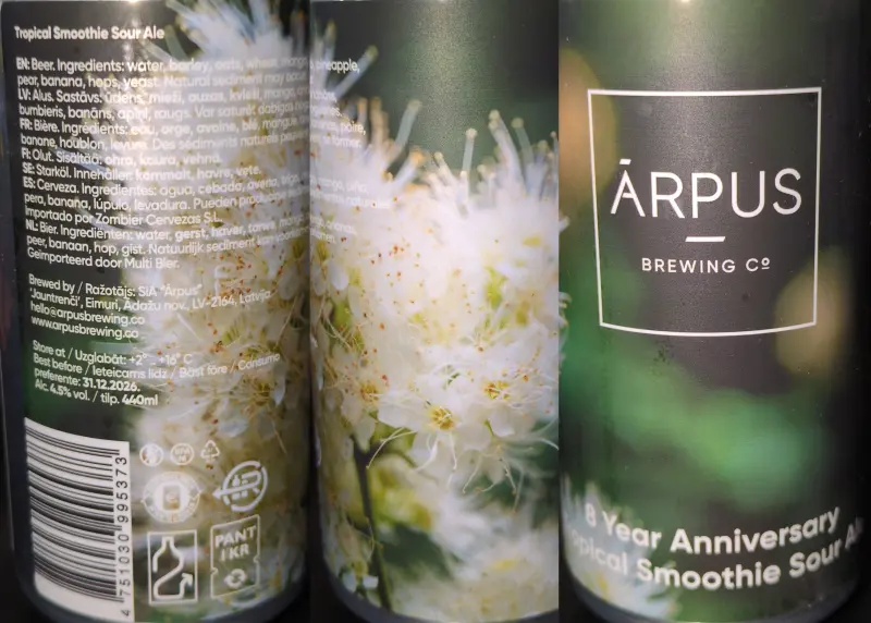 Ārpus Brewing Co. 8 Year Anniversary Tropical Smoothie Sour Ale