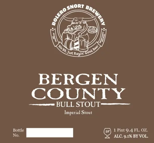 Bolero Snort Brewery Bergen County Bull Stout