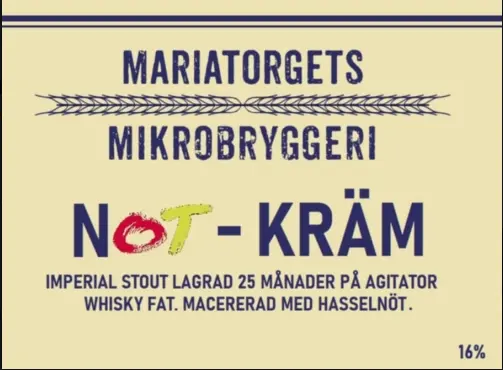 Mariatorgets Mikrobryggeri NOT-Kräm