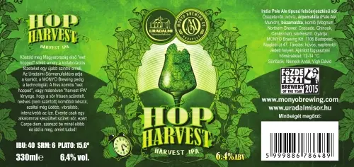 MONYO Brewing Co. Hop Harvest (2016)