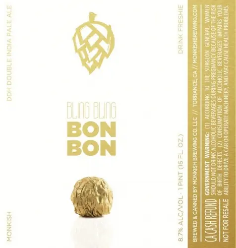 Monkish Brewing Company Bling Bling Bon Bon