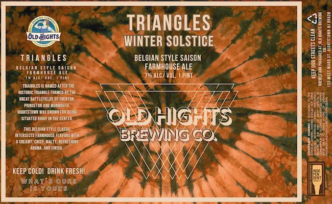 Old Hights Brewing Company Triangles Winter Solstice