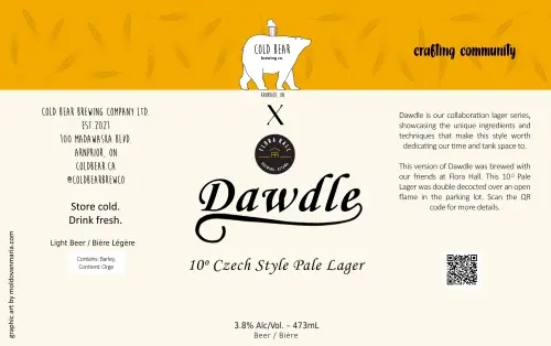 Cold Bear Brewing Company Dawdle Czech Style Pale Lager