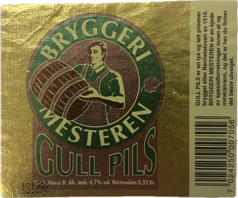 Berentsens Brygghus Bryggerimesteren Gull Pils