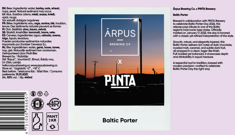 Ārpus Brewing Co. Baltic Porter