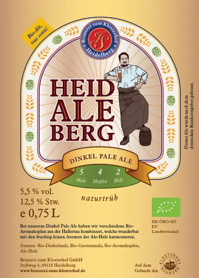 Brauerei Zum Klosterhof HeidALEberg Dinkel Pale Ale