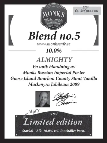 Monks Café Stockholm Blend no.05 Almighty