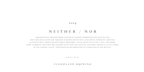 Floodland Brewing Neither / Nor (2024)