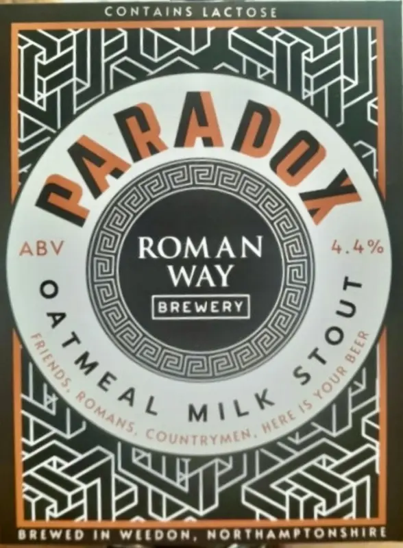 Roman Way Brewery Paradox Oatmeal Milk Stout