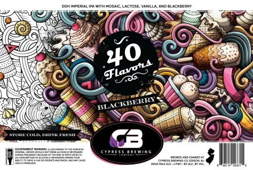 Cypress Brewing Company 40 Flavors: Blackberry