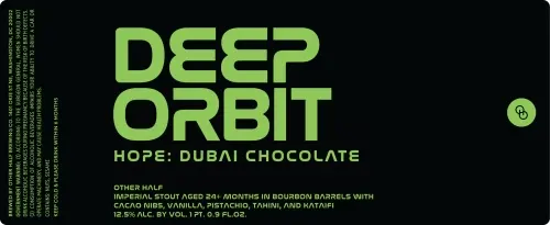 Other Half Brewing Deep Orbit Hope: Dubai Chocolate