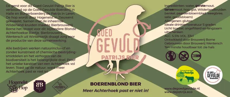 De Goedgevulde Boerderij Goed Gevuld Patrijsbier Boerenblond Bier