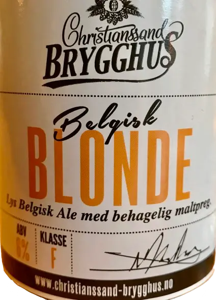 Christianssand Brygghus Belgisk Blonde