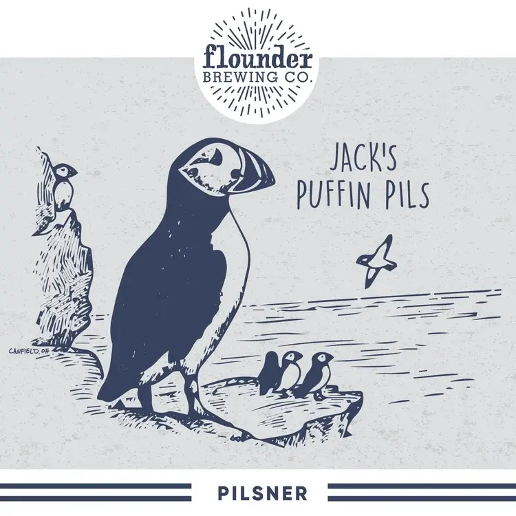 Flounder Brewing Company Jack's Puffin' Pils