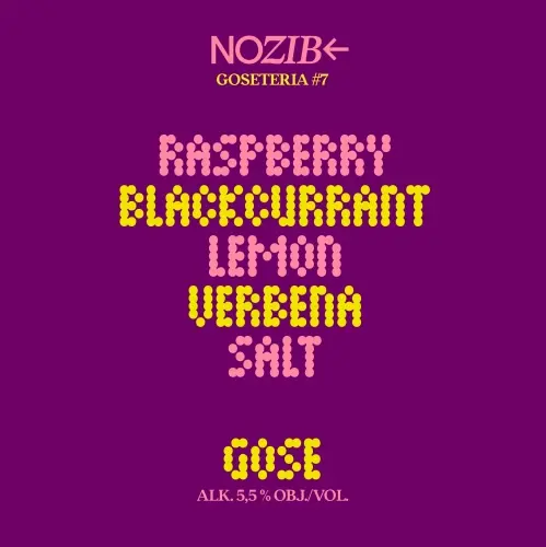 NOZIB Special Brews Goseteria #7 Raspberry + Blackcurrant + Verbena + Lemon + Salt