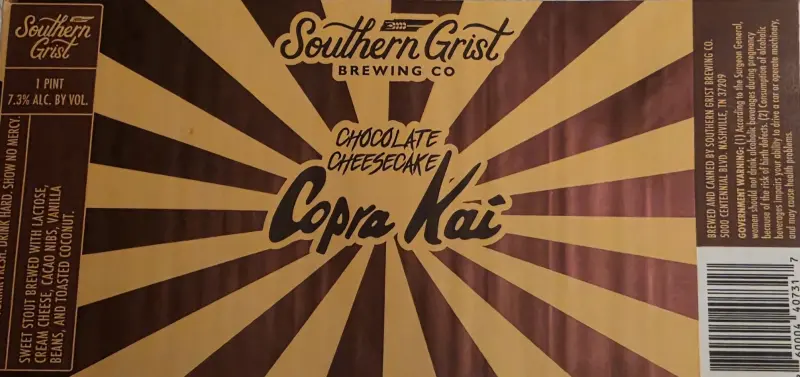 Southern Grist Brewing Company Chocolate Cheesecake Copra Kai