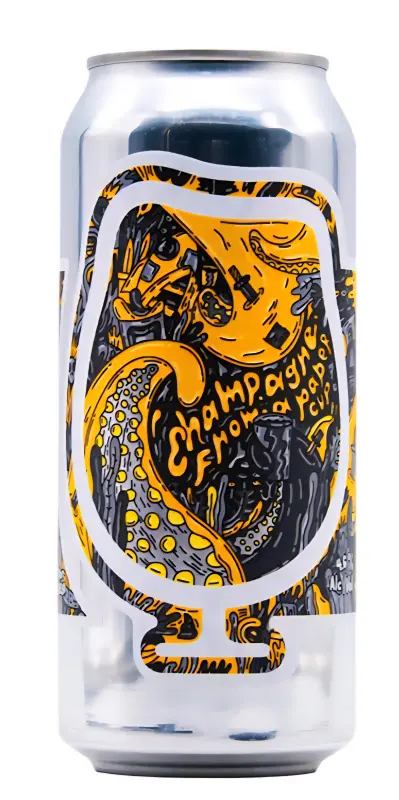 Foam Brewers Champagne from a Paper Cup