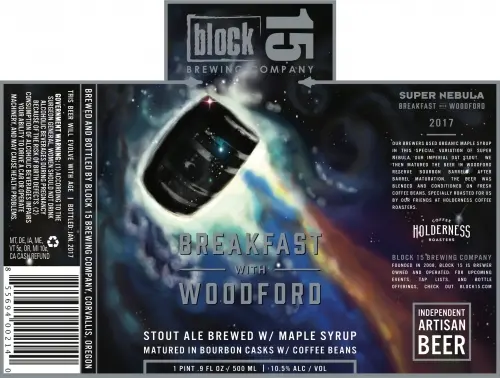 Block 15 Brewing Company Super Nebula - Breakfast with Woodford