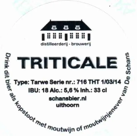 Brouwerij De Schans Triticale