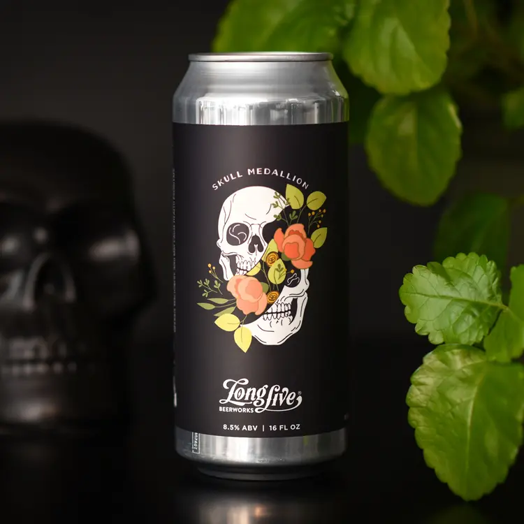 Long Live Beerworks Skull Medallion