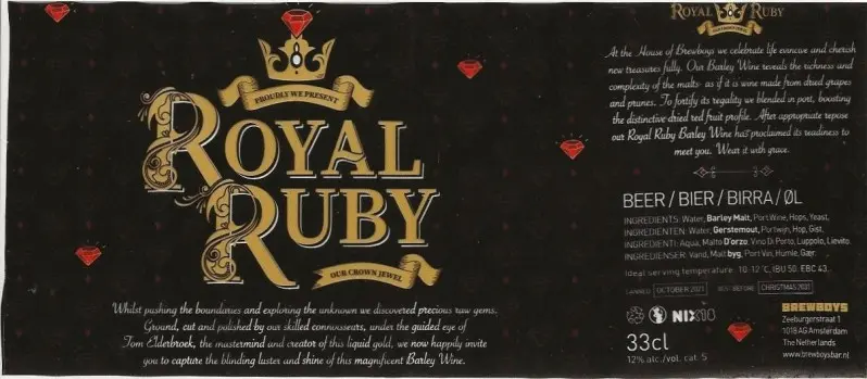 Amsterdam Brewboys Royal Ruby