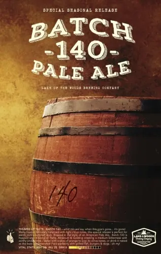 Lake of the Woods Brewing Company Batch 140 Pale Ale