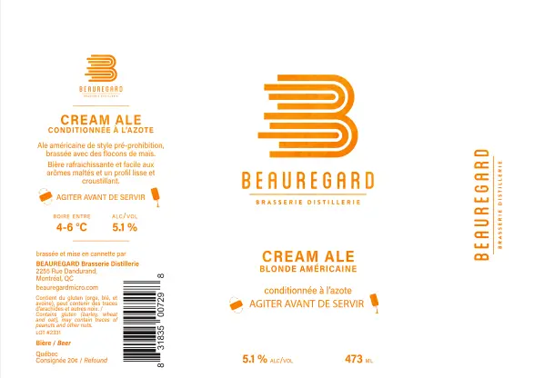 Beauregard - Brasserie Distillerie Cream Ale