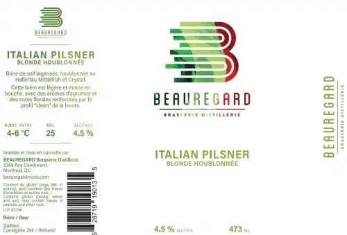 Beauregard - Brasserie Distillerie Italian Pilsner