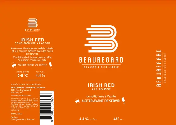 Beauregard - Brasserie Distillerie Irish Red