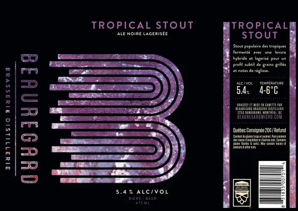 Beauregard - Brasserie Distillerie Tropical Stout