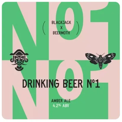 Blackjack Brew Co Drinking Beer No. 1