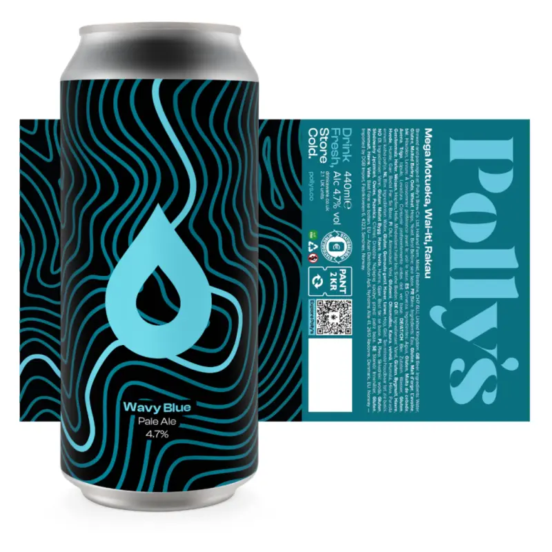 Polly's Brew Co. Wavy Blue