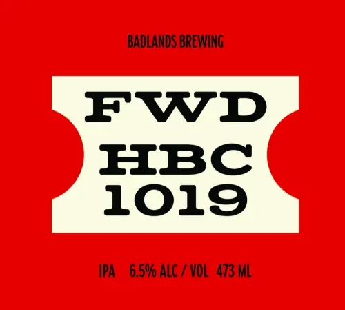 Badlands Brewing Company FWD HBC 1019