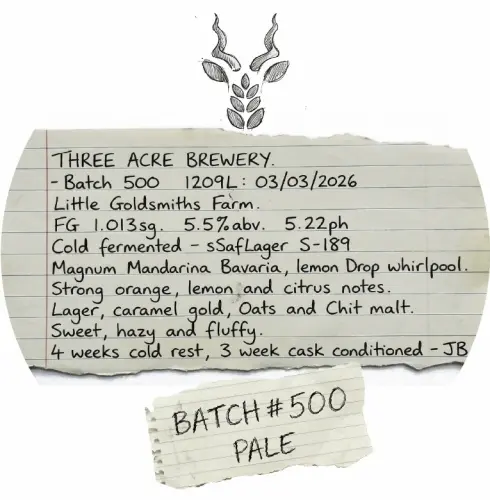 Three Acre Batch #500 Pale