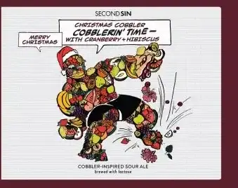 Second Sin Brewing It’s Christmas Cobblerin’ Time - Cranberry Hibiscus